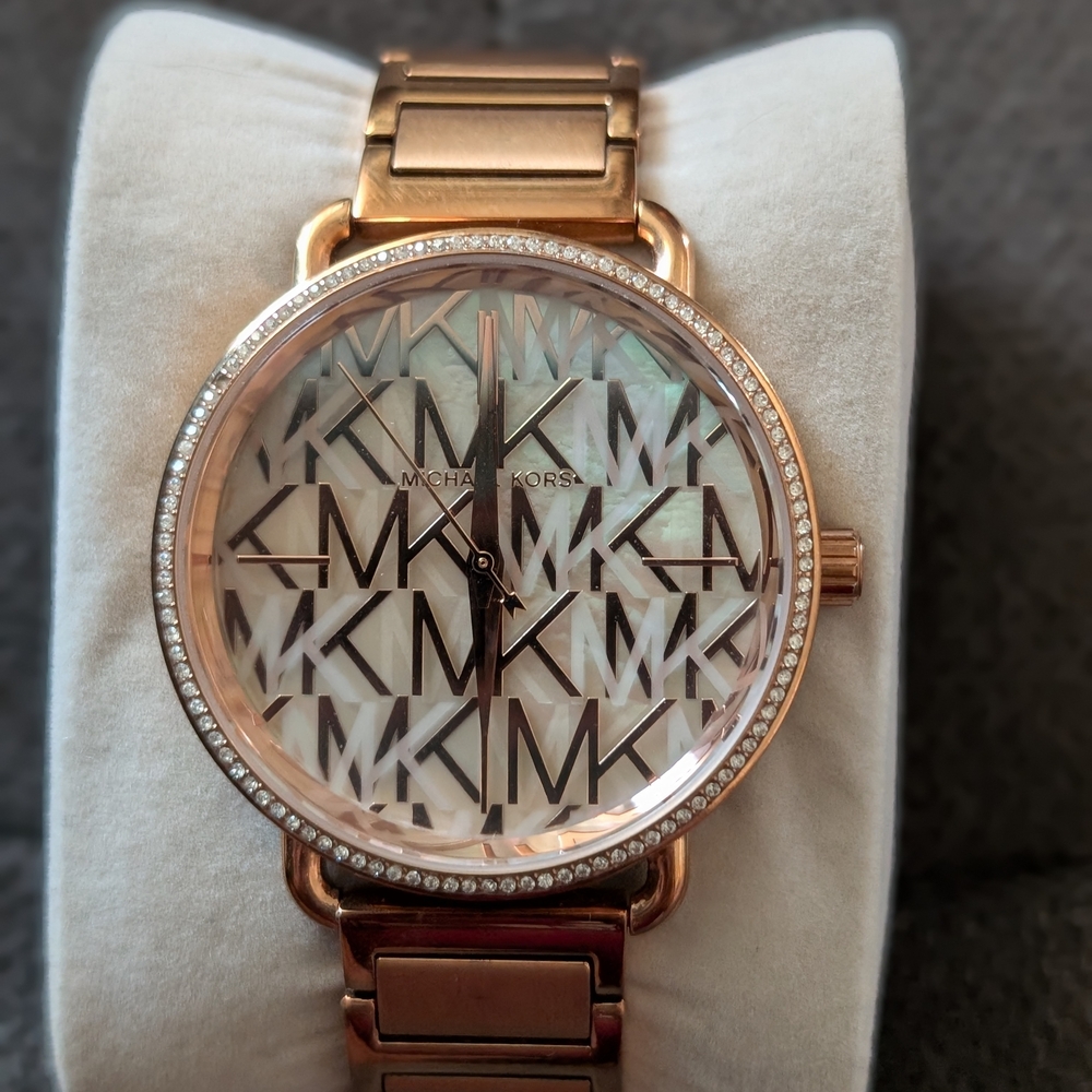 Michael Kors Rose Gold Watch with Crystal Accents